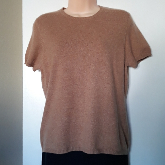 VALERIE STEVENS 100% CASHMERE TEE - Picture 1 of 4